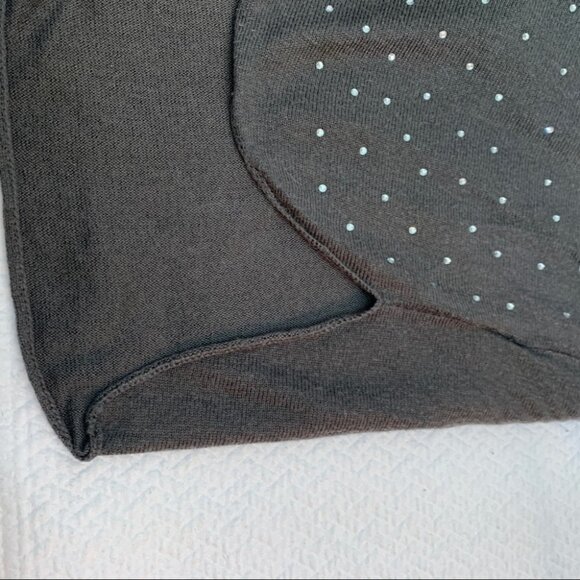 INC International Concepts Long Sleeve Sweater Diamantes on Front Grey S… - Picture 10 of 10